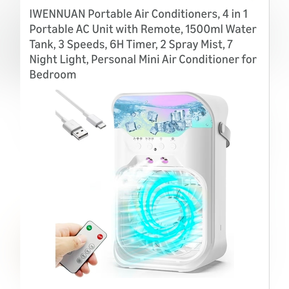 Multifunctional Air Cooler with Ambient Light